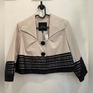 Robert Rodriguez Crop Button Black Beige Jacket